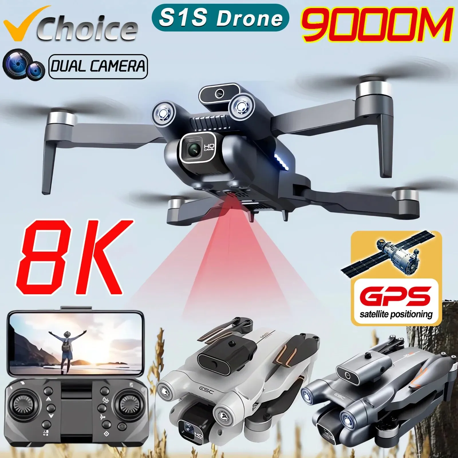 Nuovo S1S 5G GPS Drone Camera  - Drone Camera Mount recensione e prezzo